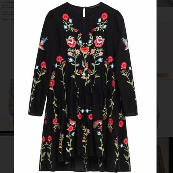 Zara Floral Embroidered Dress - Picture 5 of 5